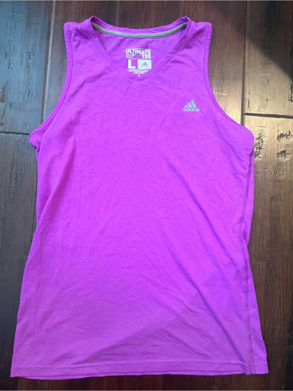 adidas Women's Bright Purple Athletic Tank Top